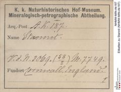 Etiketten zu Stannit (NHMW-MIN-Ak187)